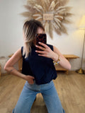 TOP EN COTON BLEU