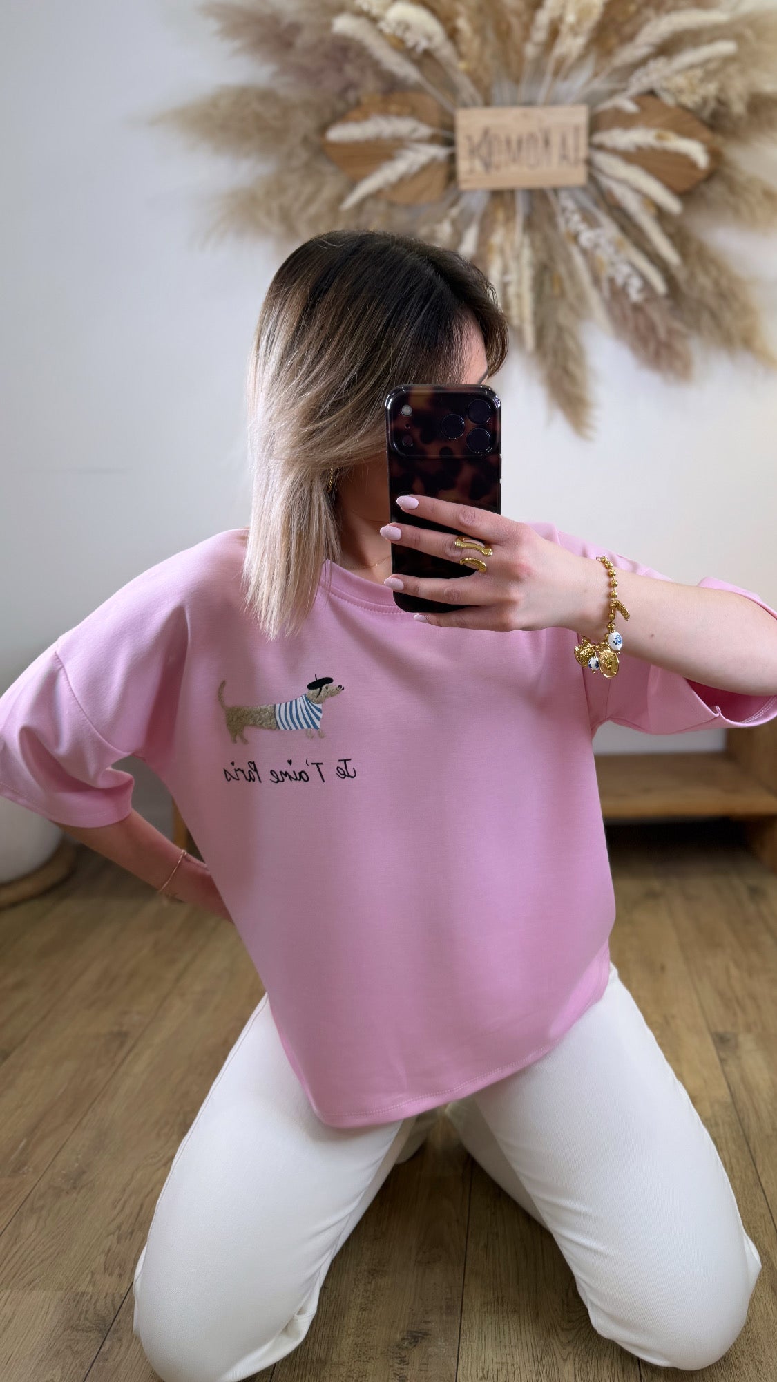 T-SHIRT JE T’AIME PARIS ROSE