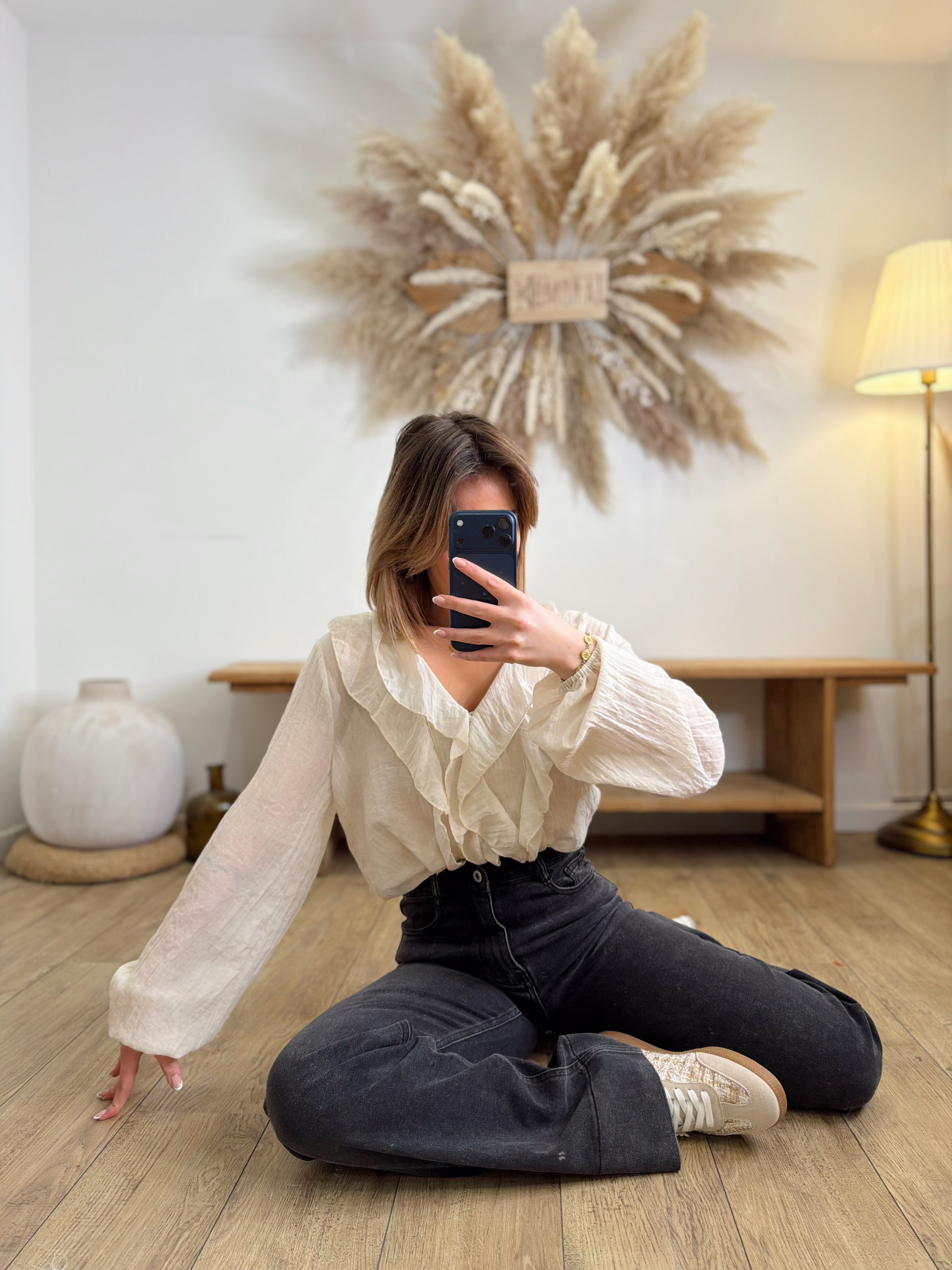 BLOUSE BEIGE BOHÈME