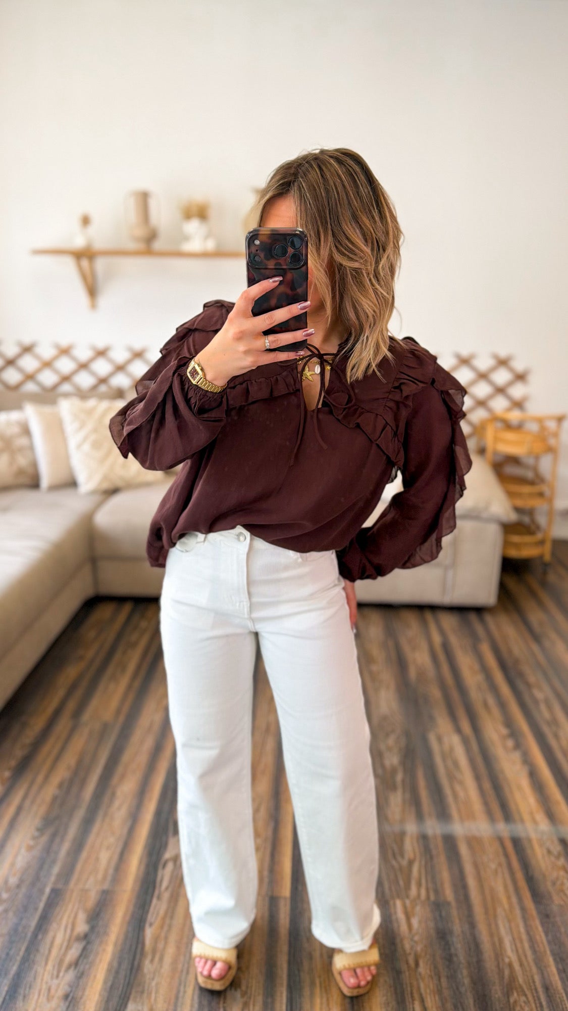 BLOUSE MARRON