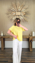 T-SHIRT JAUNE DOS NU