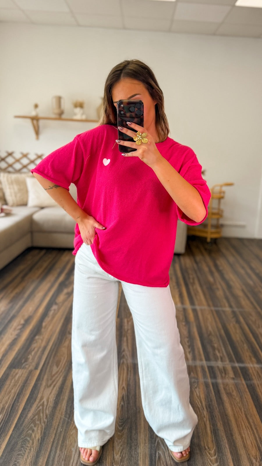 T-SHIRT ÉPONGE ROSE