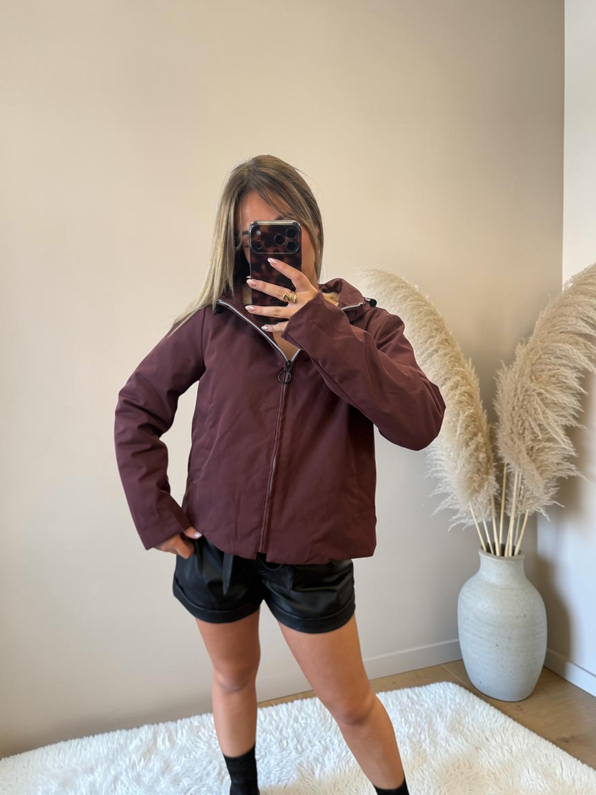 PARKA COURTE BORDEAUX