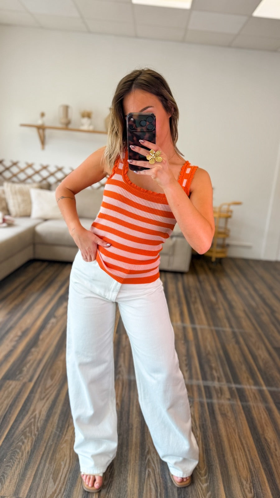 DÉBARDEUR ORANGE