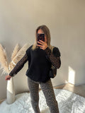 PULL NOIR DENTELLE PENELOPPE