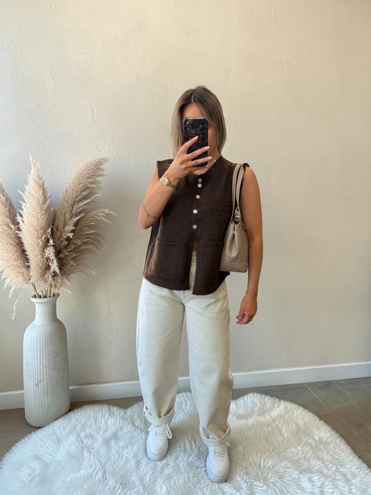 GILET MARRON GUILLIA