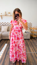 ROBE FLEURIE ROSE