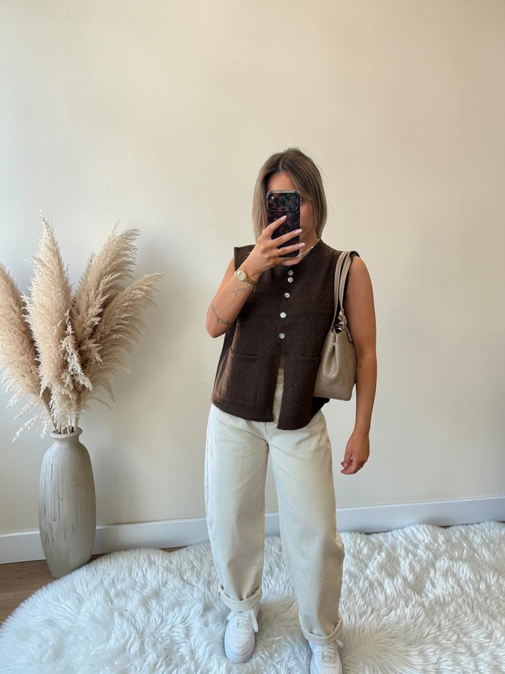 GILET MARRON GUILLIA