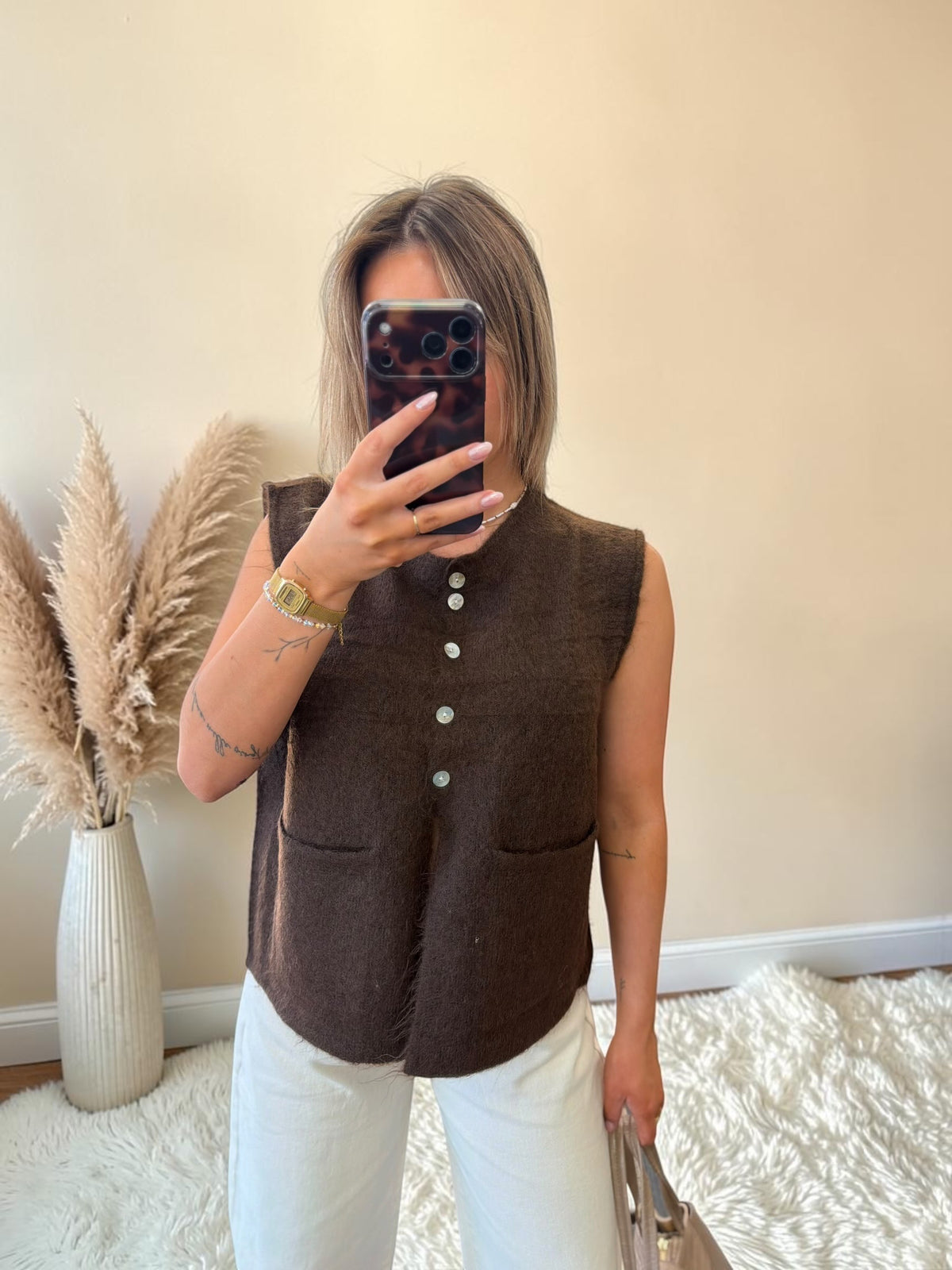 GILET MARRON GUILLIA