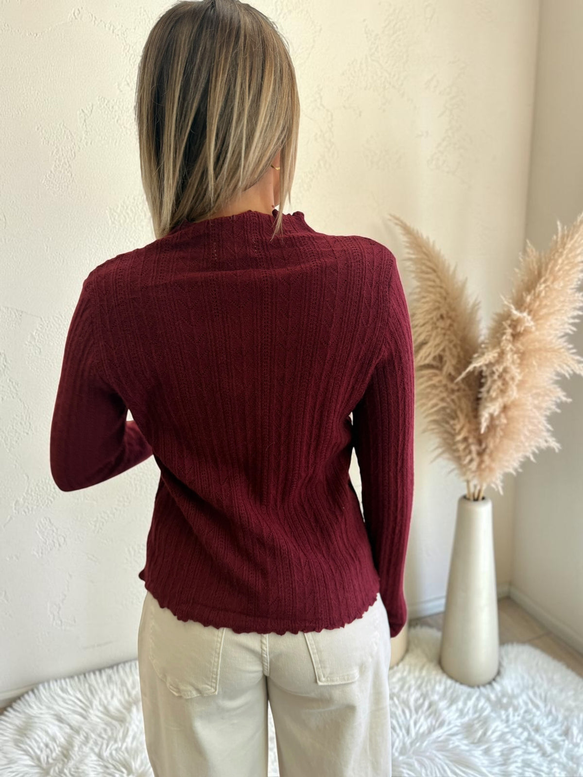 SOUS PULL BORDEAUX PAULINA