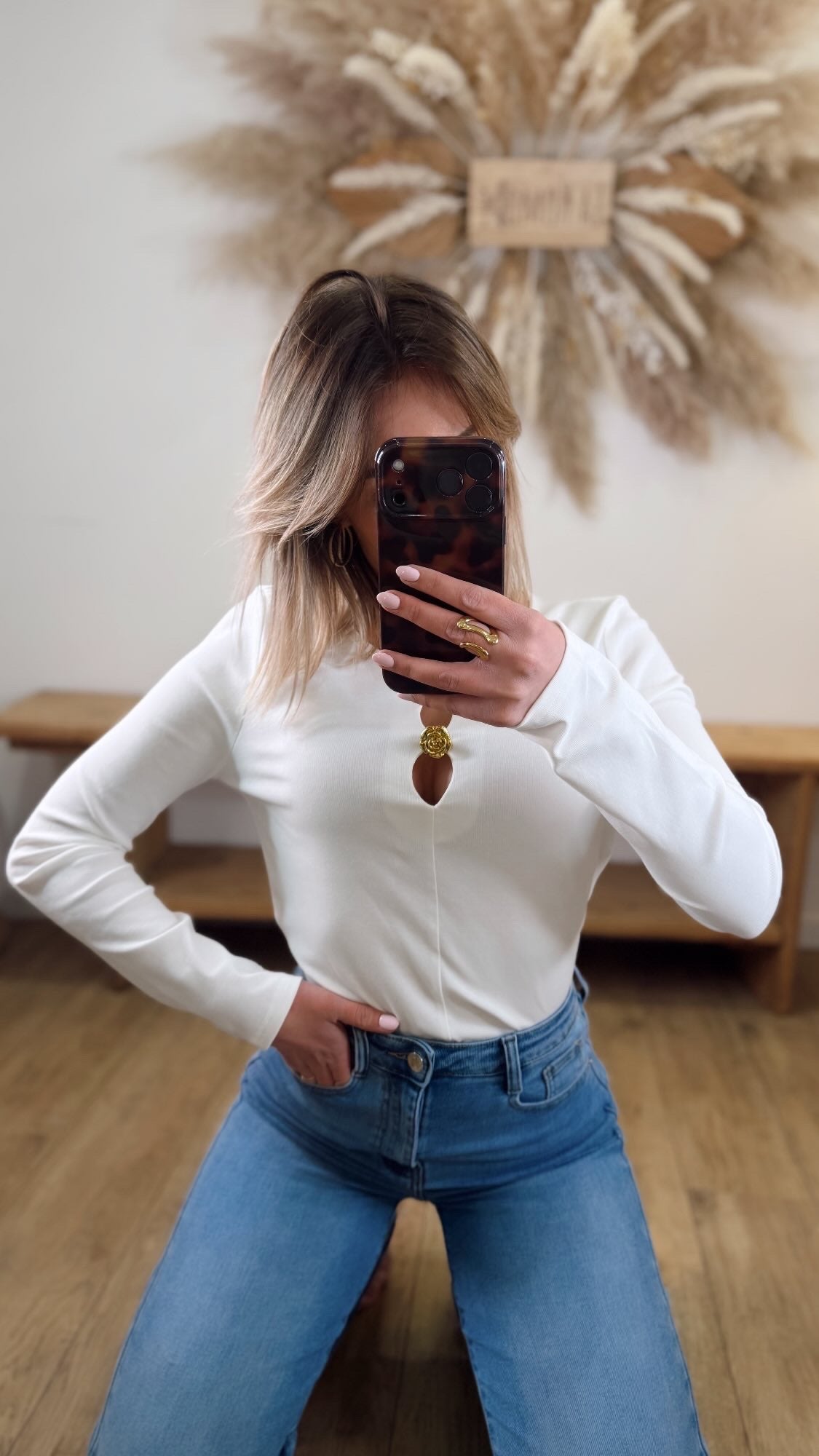 HAUT BLANC MANCHE LONGUE