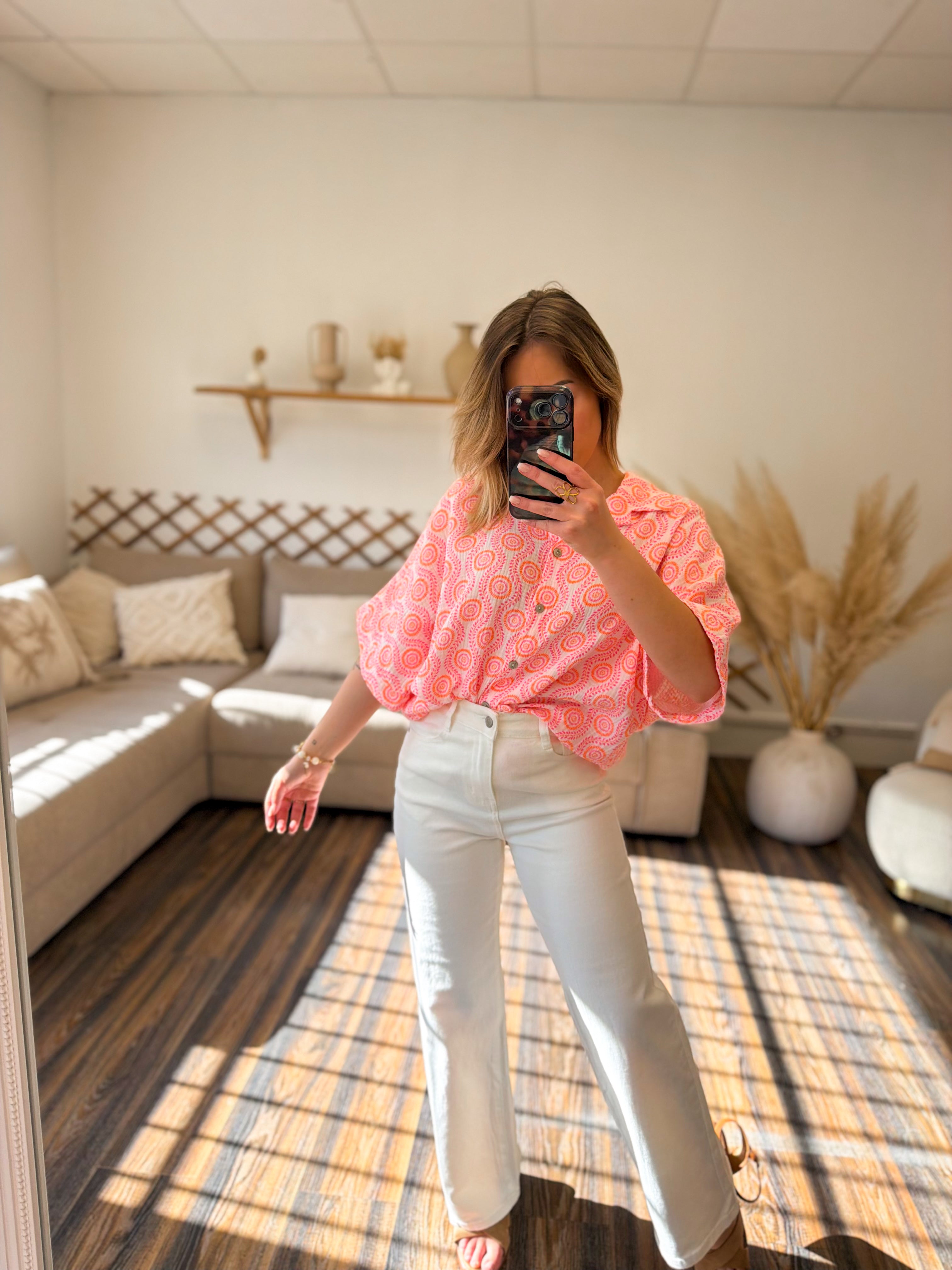 BLOUSE MULTICOLORE GAZ DE COTON