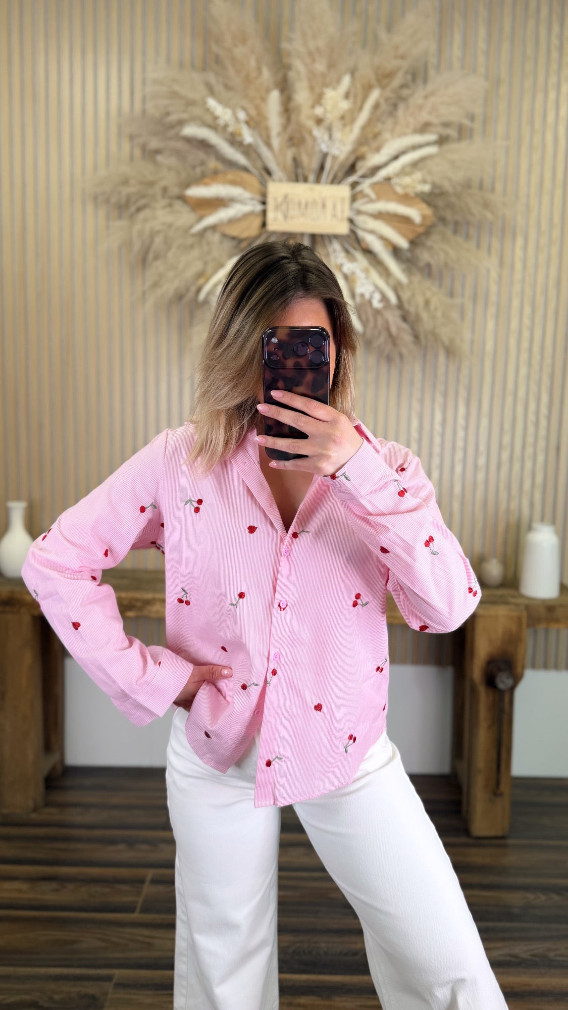 BLOUSE ROSE CERISE/COEUR