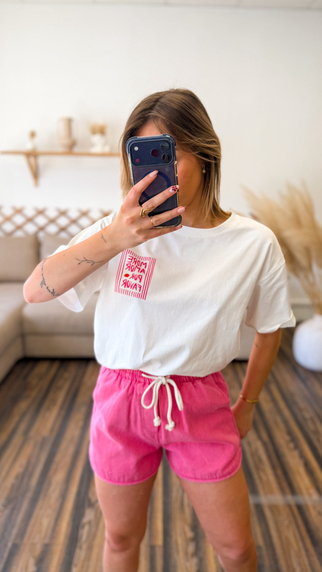 T-SHIRT MORE AMOR POR FAVOR ROSE