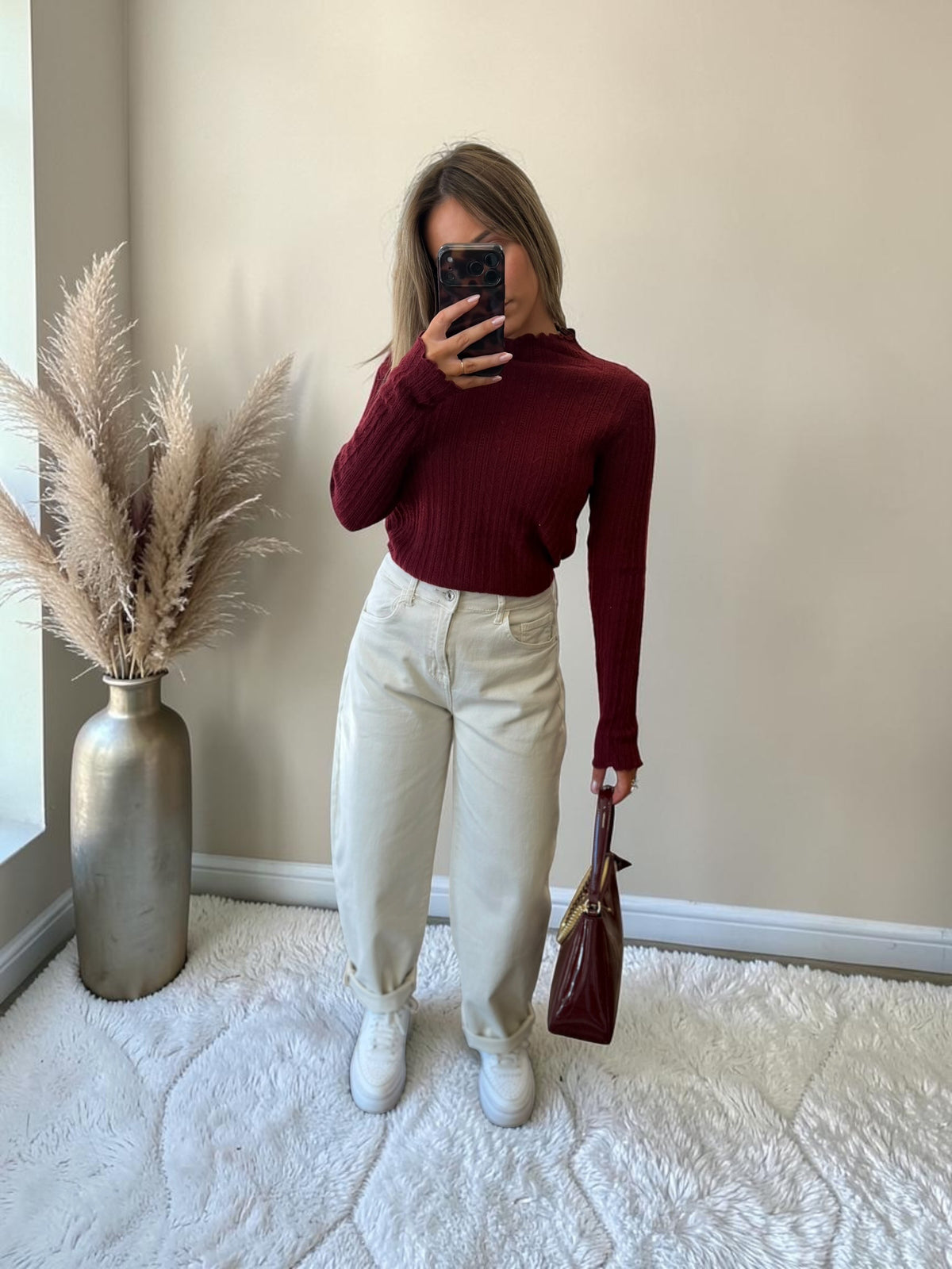 SOUS PULL BORDEAUX PAULINA