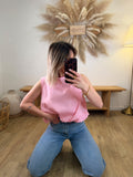 TOP EN COTON ROSE