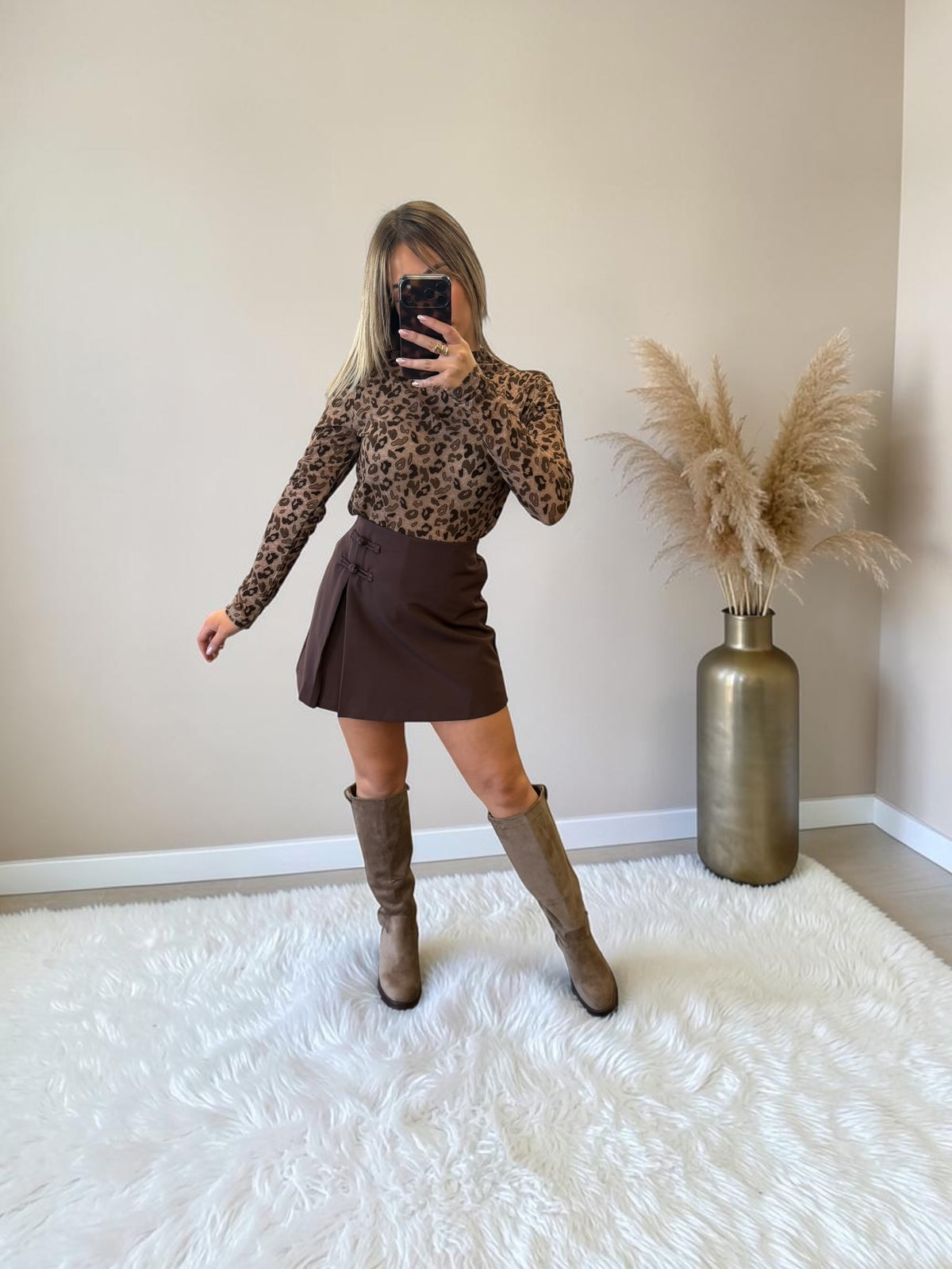 TOP MARRON BLUE