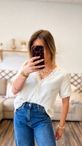 T-SHIRT IVOIRE DENTELLE