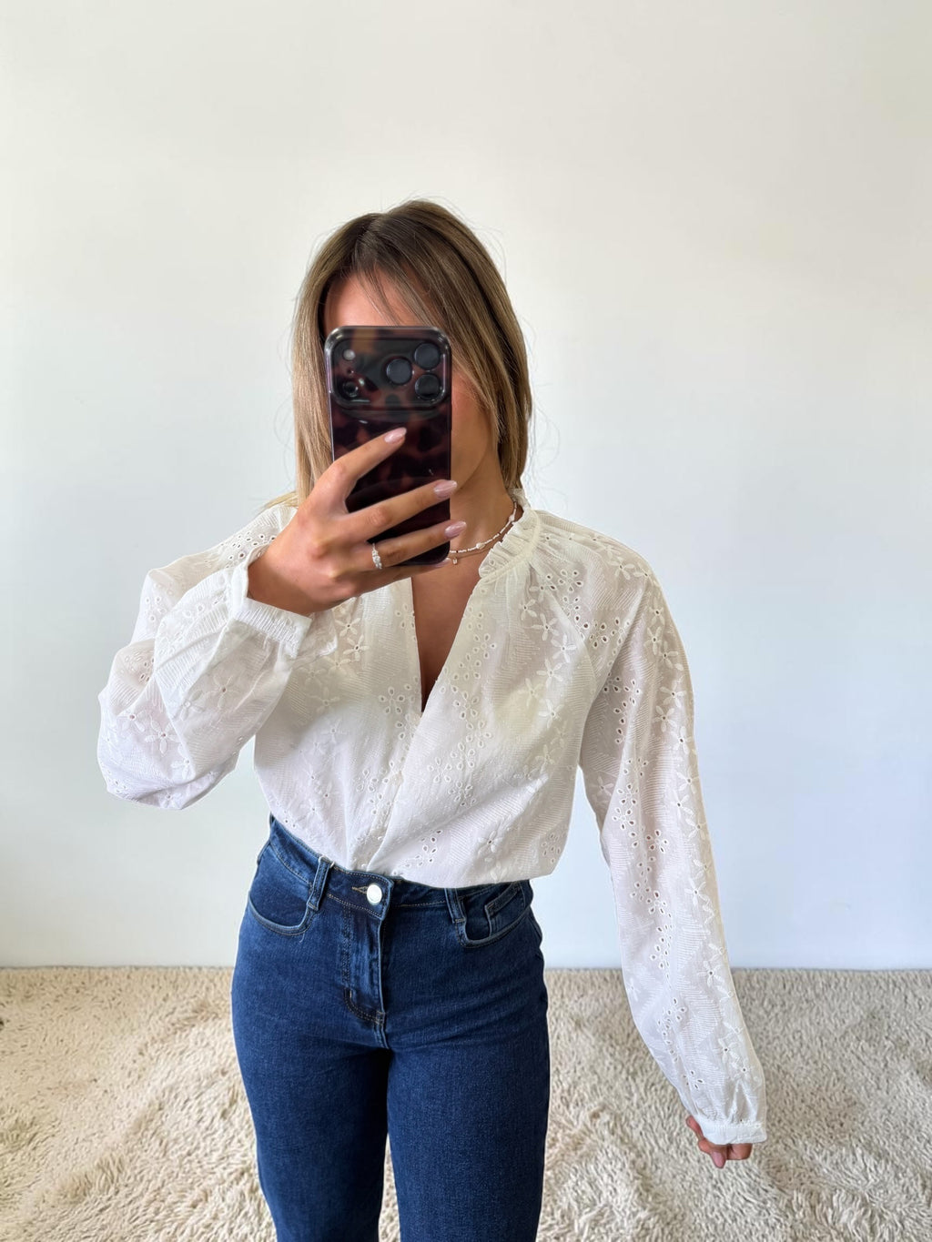BLOUSE BLANCHE DENTELLE BERILLE