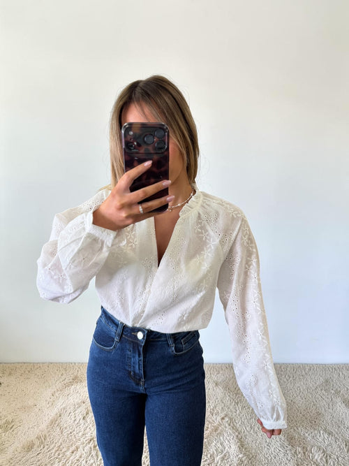 BLOUSE BLANCHE DENTELLE BERILLE