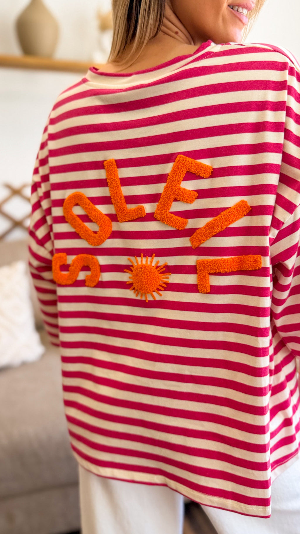 T-SHIRT SOLEIL ROSE