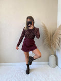 JUPE SHORT BORDEAUX SABRINA