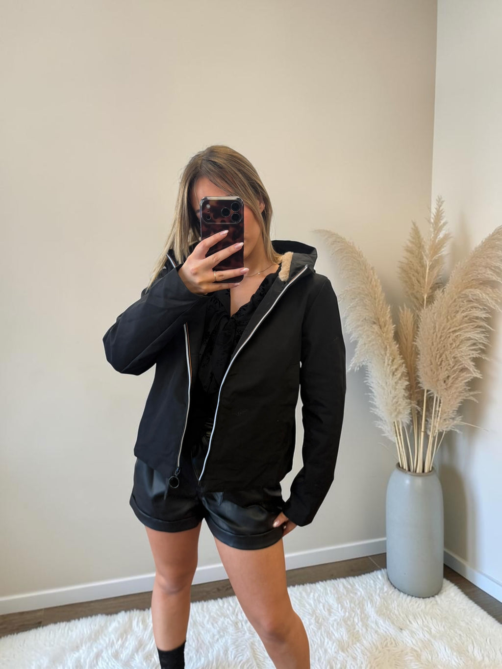 PARKA COURTE NOIR