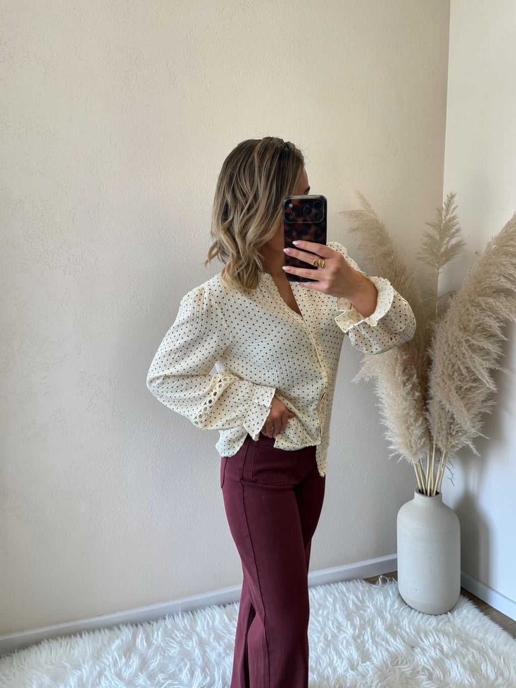 BLOUSE BORDEAUX BERTINA