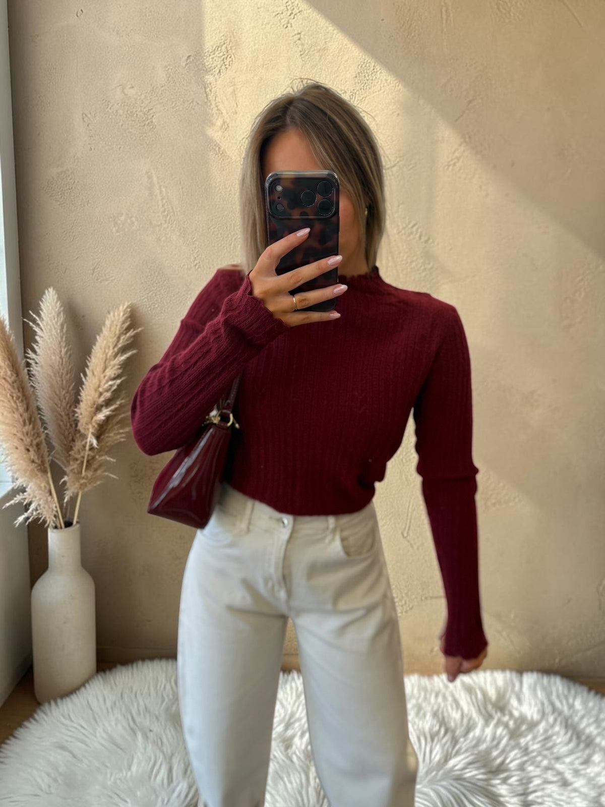 SOUS PULL BORDEAUX PAULINA