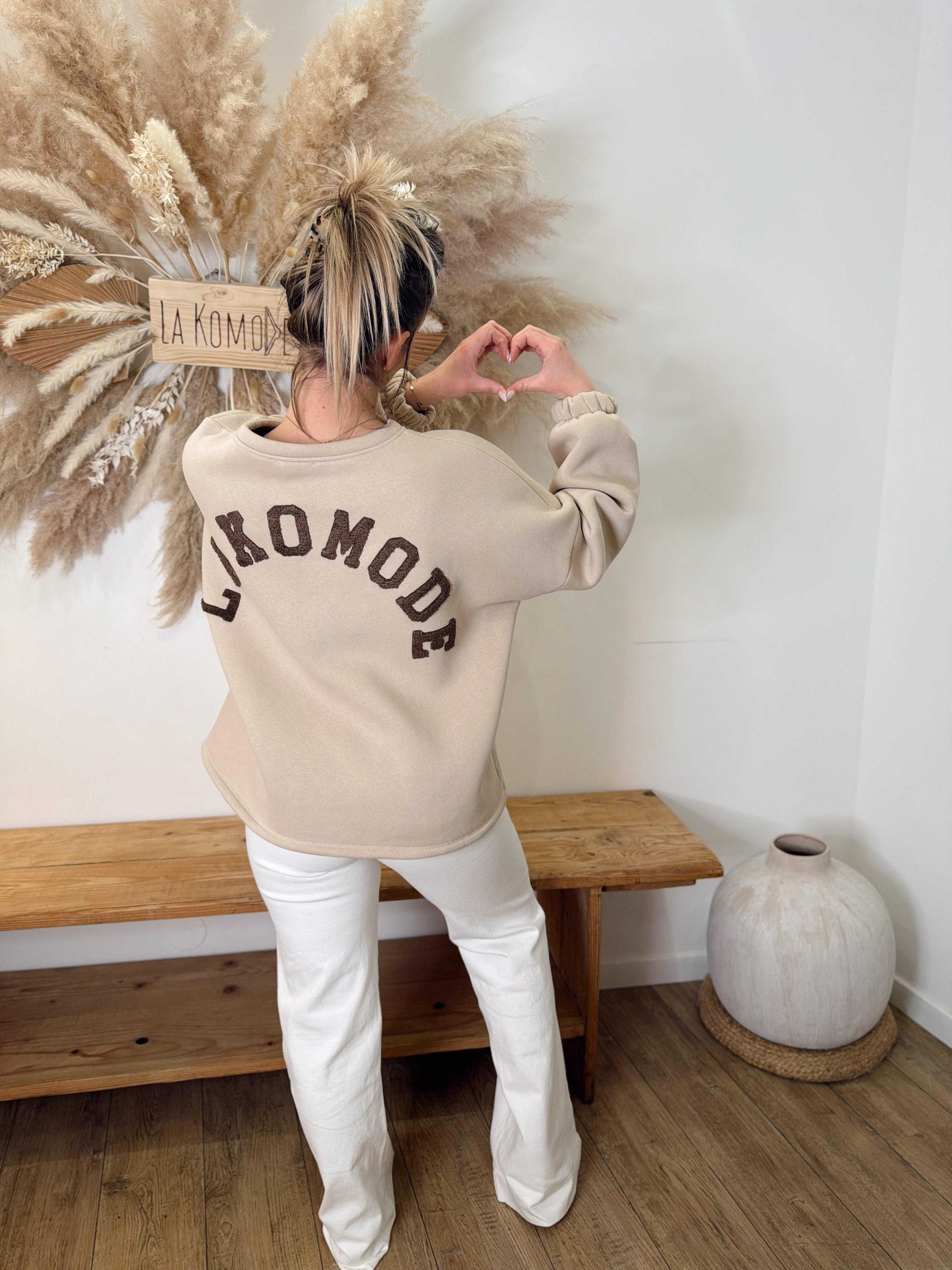 PULL LA KOMODE BEIGE CHOCO 🤎