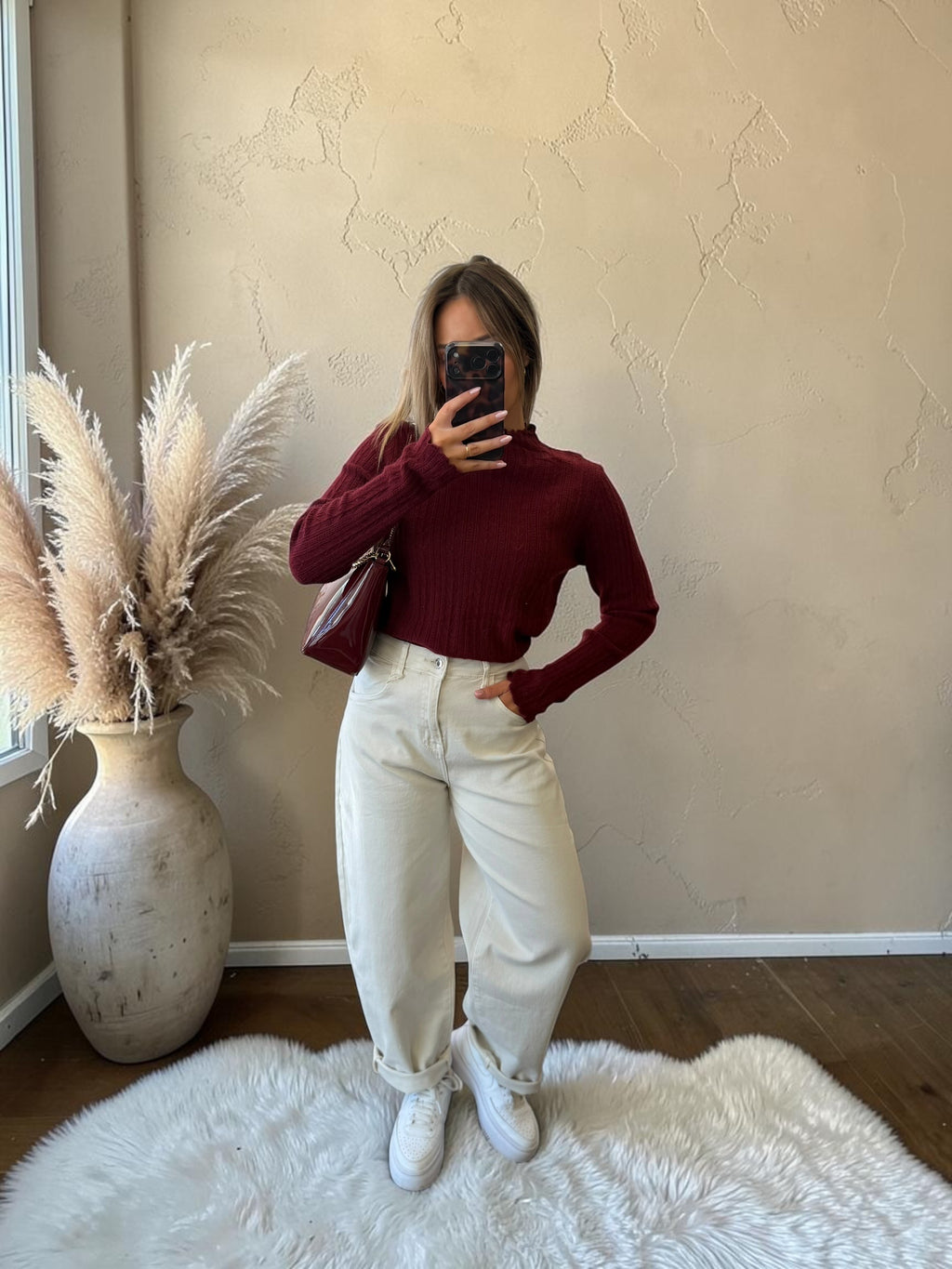 SOUS PULL BORDEAUX PAULINA