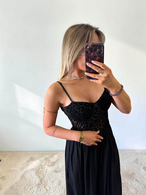 BODY LEOPARD NOIR DELPHINE