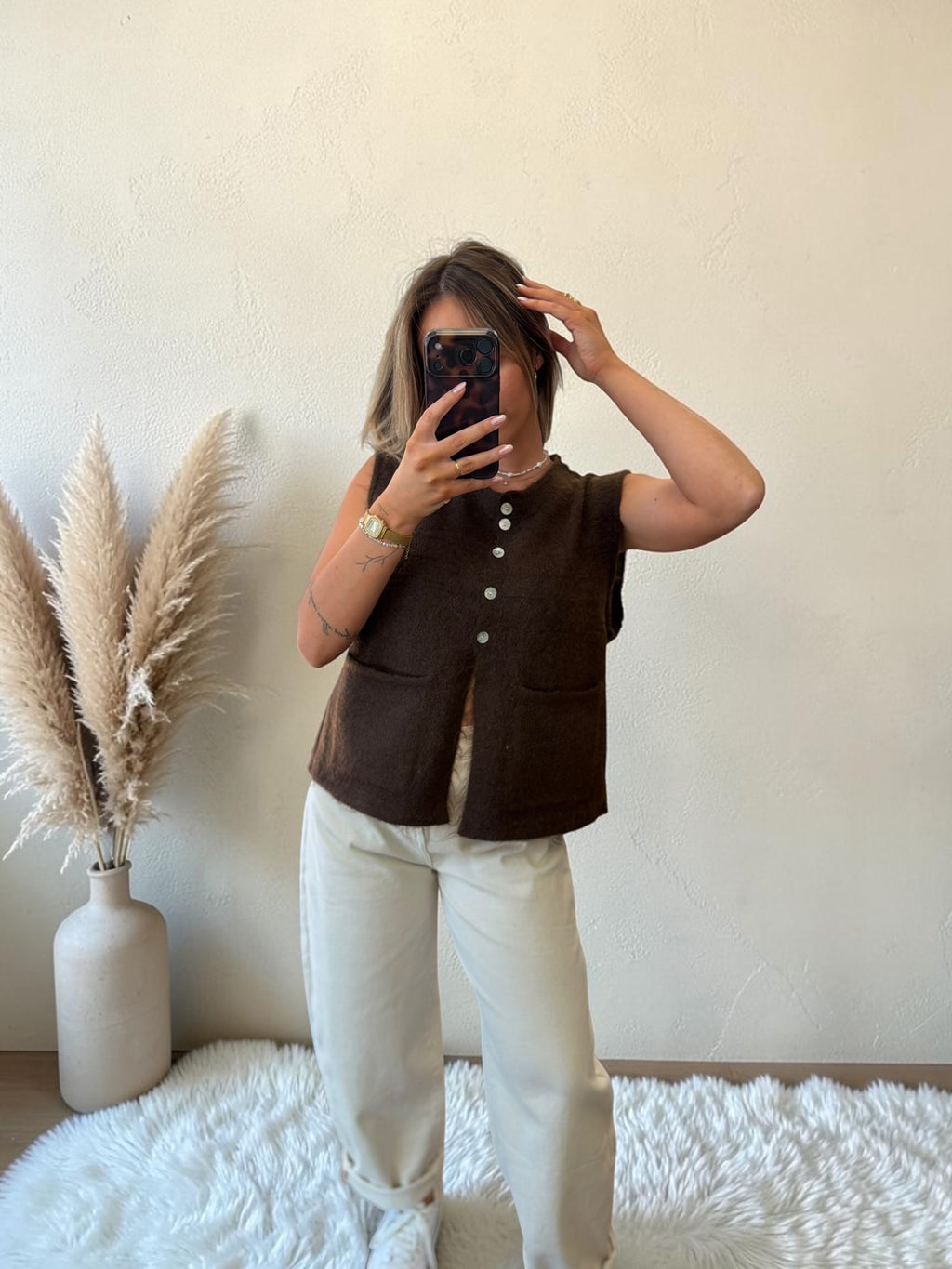 GILET MARRON GUILLIA