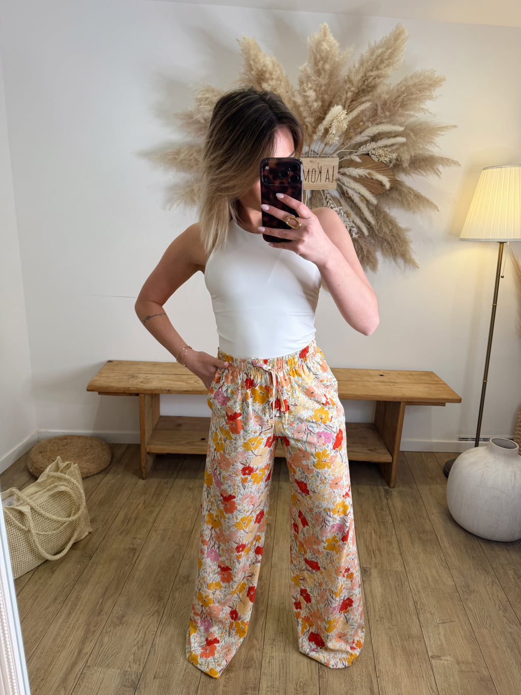PANTALON FLEURI