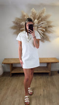 ROBE JEAN A RAYURE