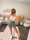 SHORT EN JEAN KAKI