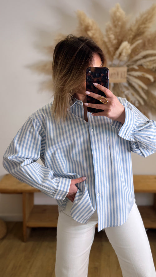 BLOUSE BLEUE COFFEE