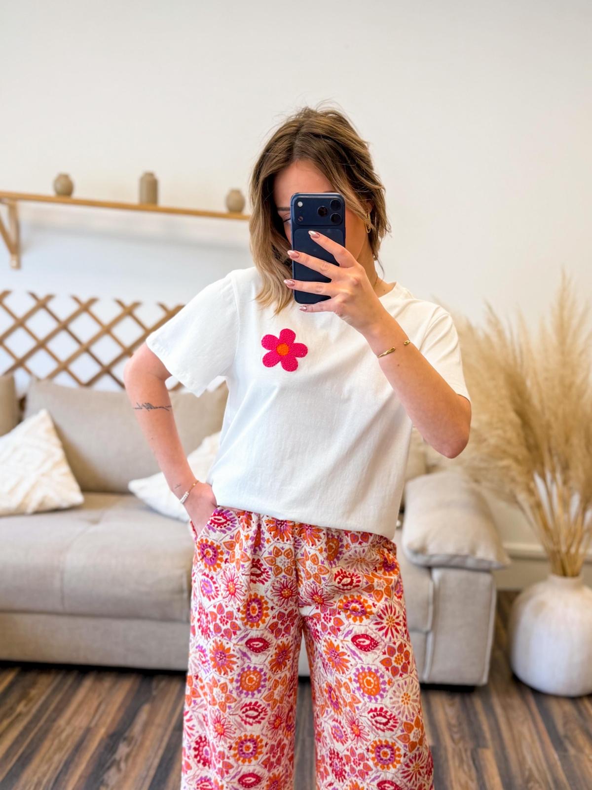 PANTALON A FLEURS