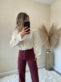 BLOUSE BORDEAUX BERTINA