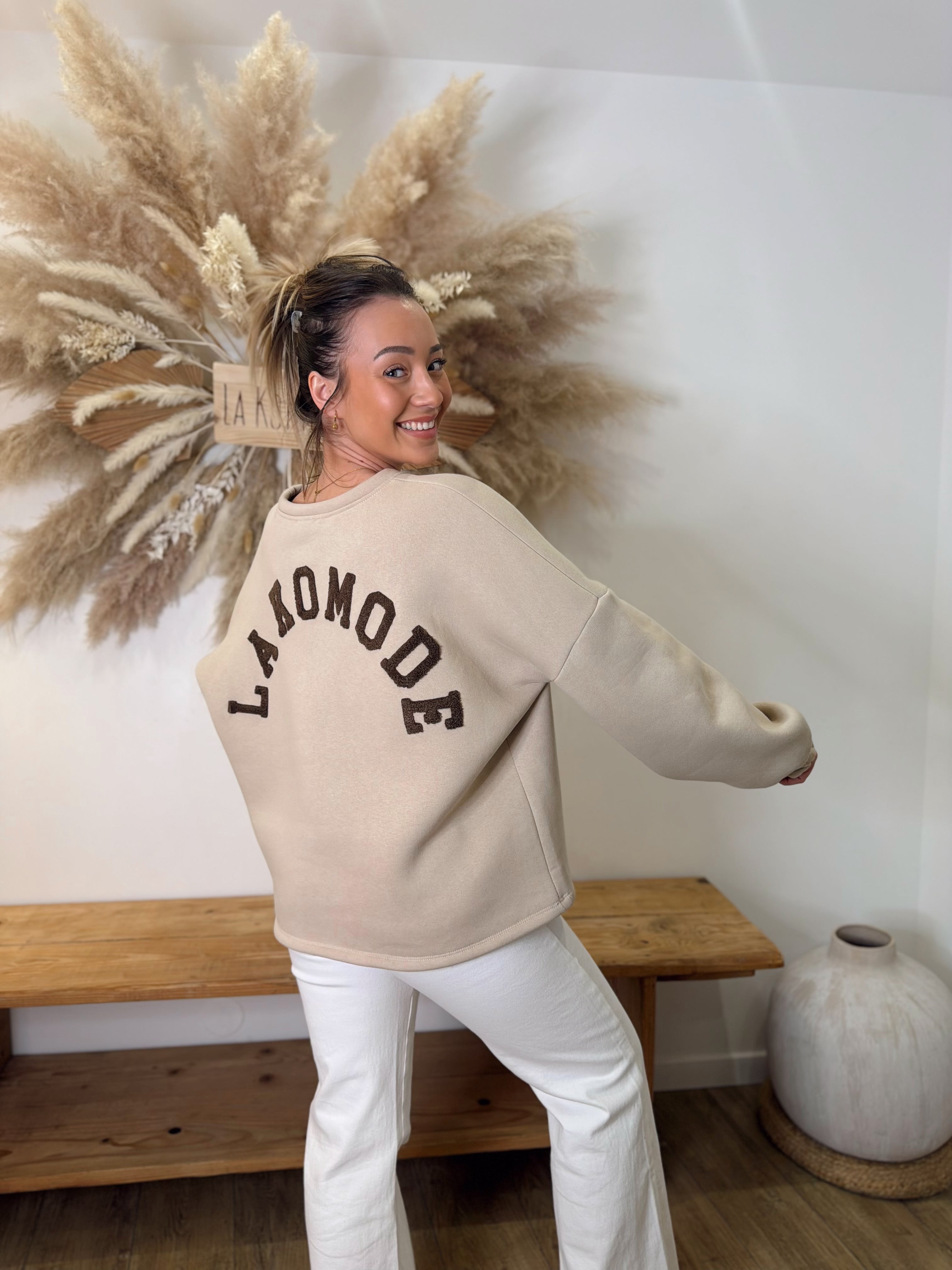 PULL LA KOMODE BEIGE CHOCO 🤎