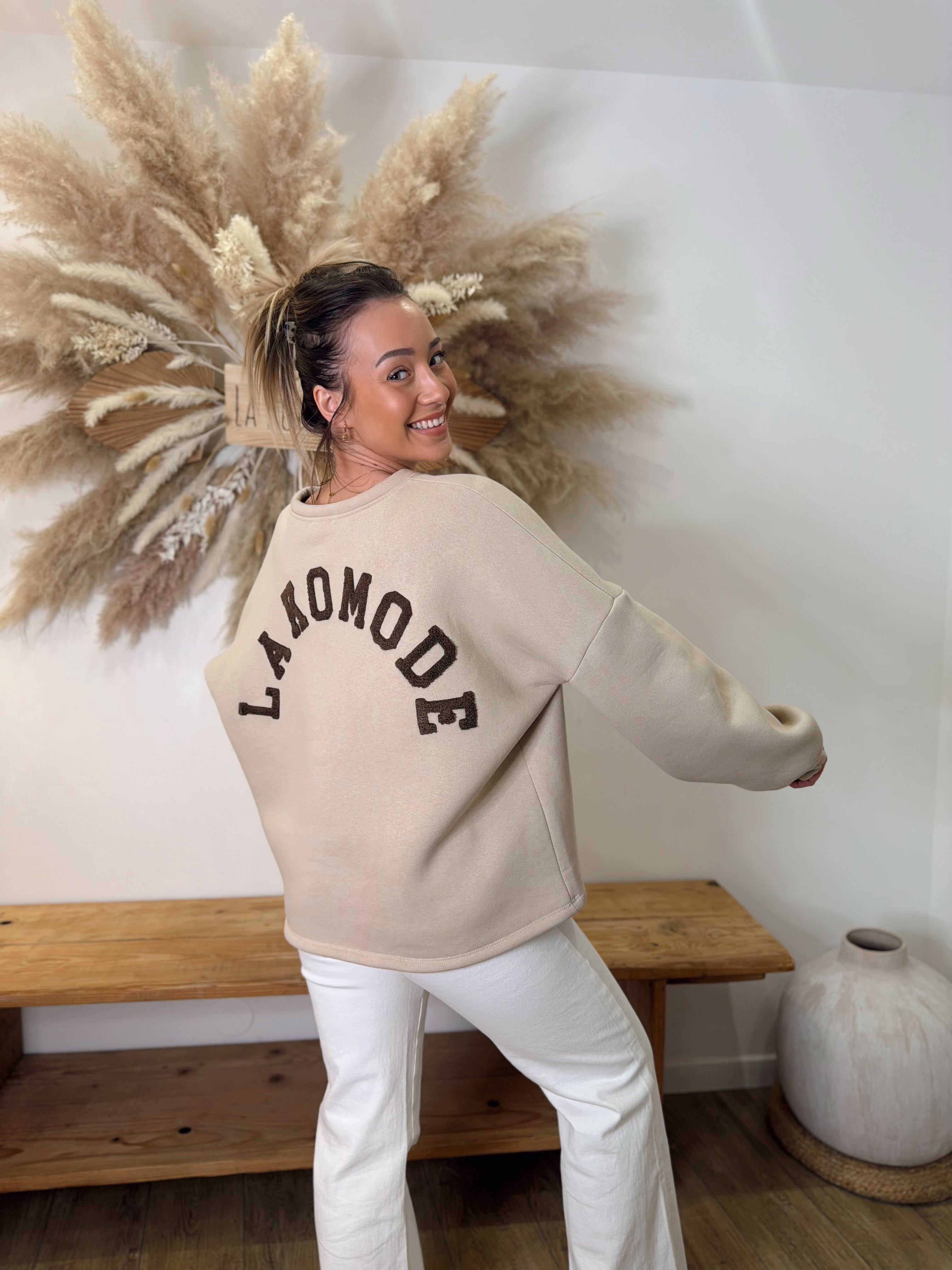 PULL LA KOMODE BEIGE CHOCO 🤎