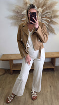 VESTE EN DAIM MARRON