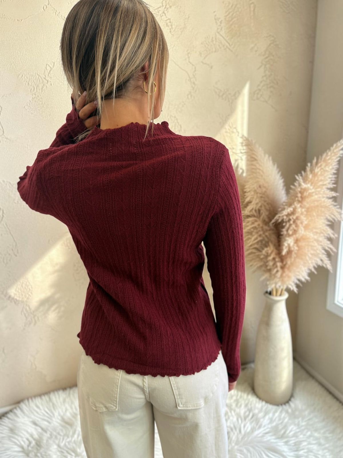 SOUS PULL BORDEAUX PAULINA