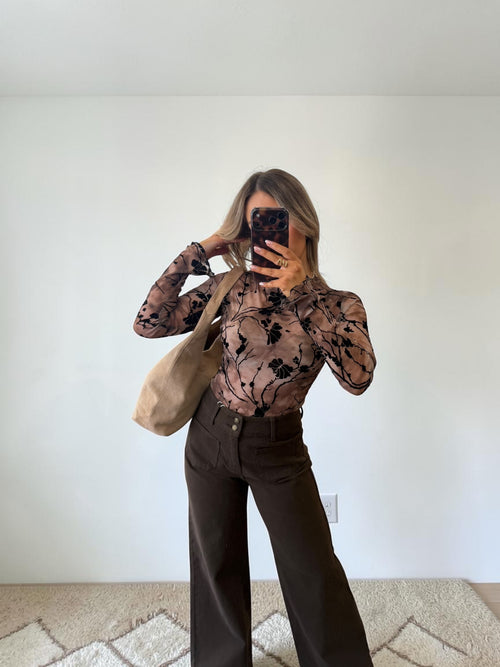 BODY MARRON FLEURI BERNADETTE