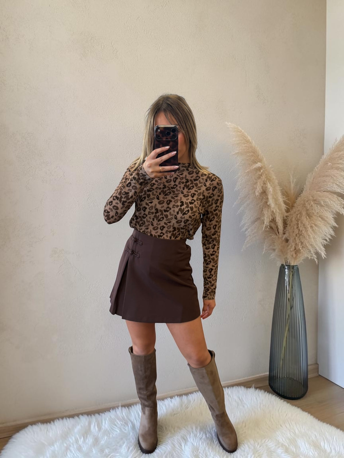 TOP MARRON BLUE