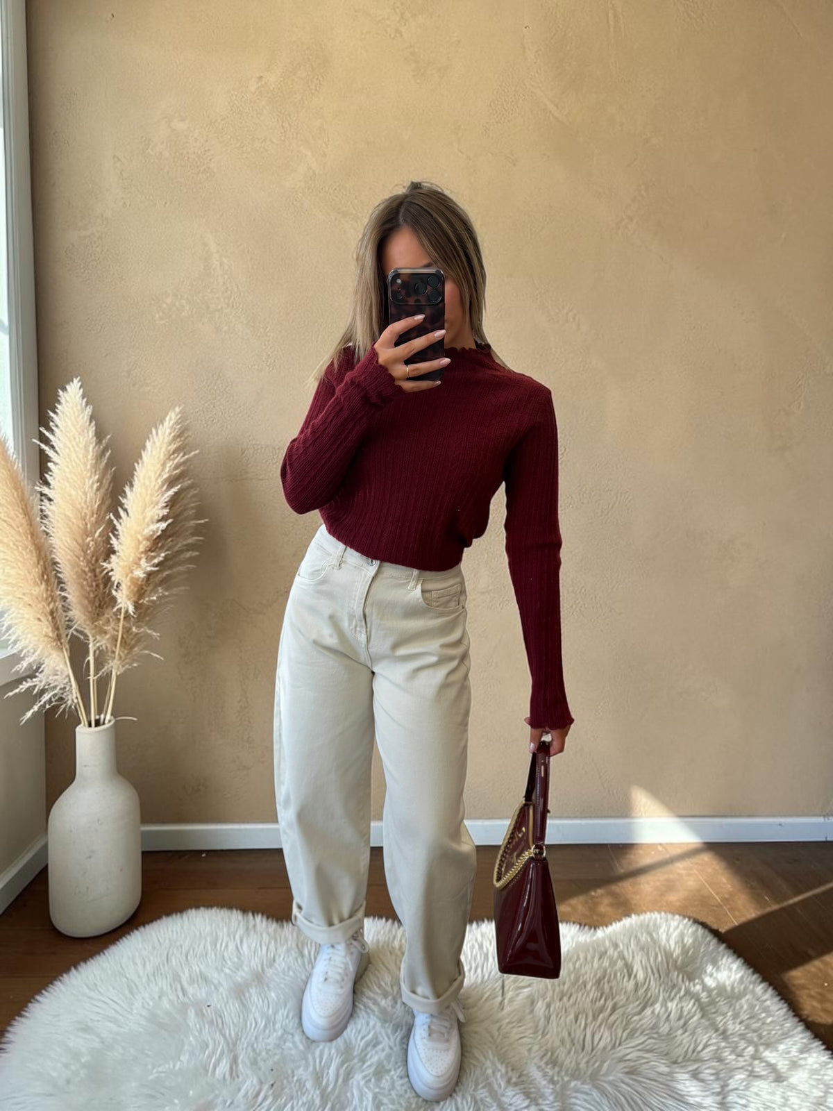 SOUS PULL BORDEAUX PAULINA