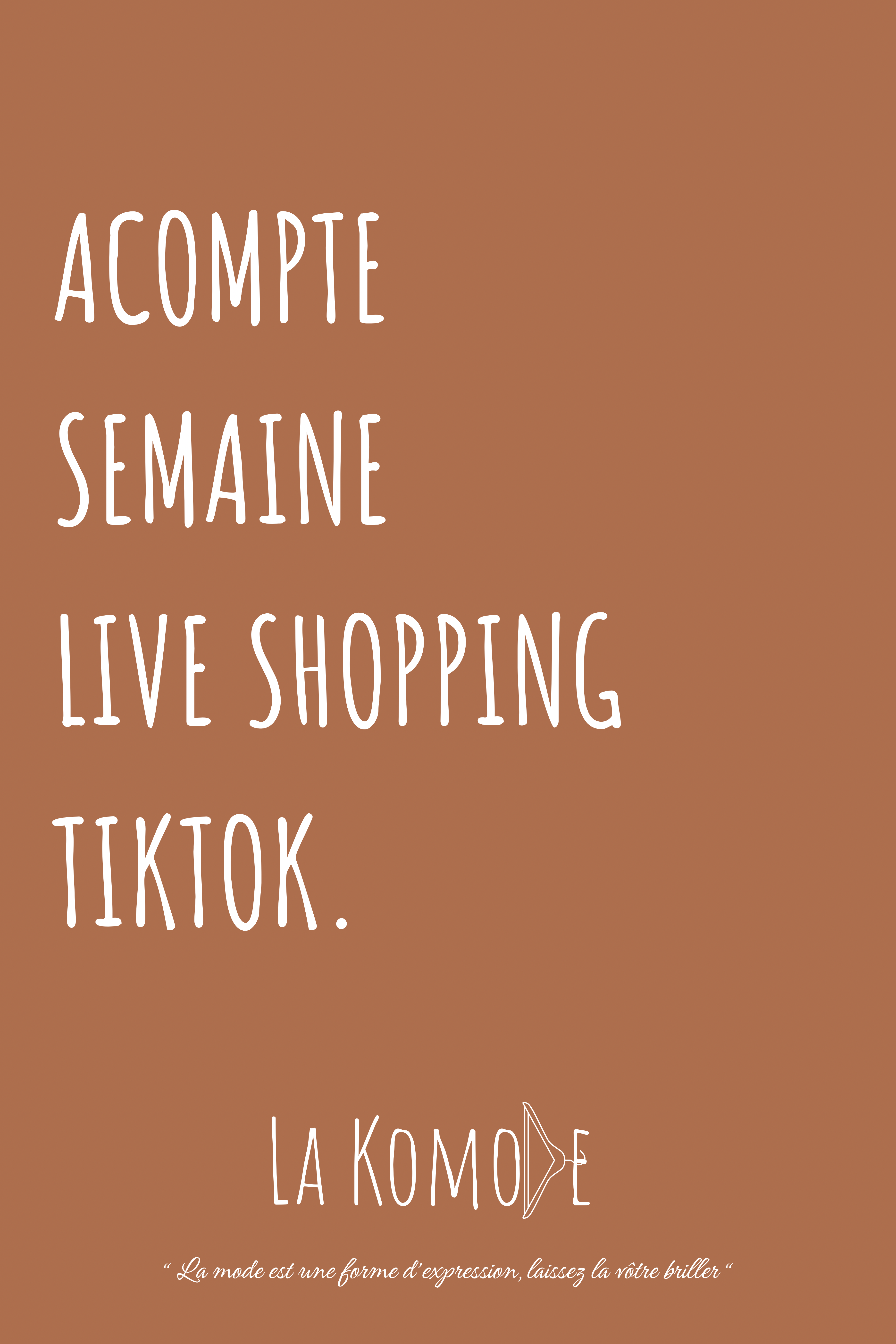 ACOMPTE À RÉGLER POUR 2 LIVES CONSÉCUTIFS