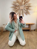 VESTE BLAZER VERT D’EAU