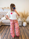 PANTALON A FLEURS