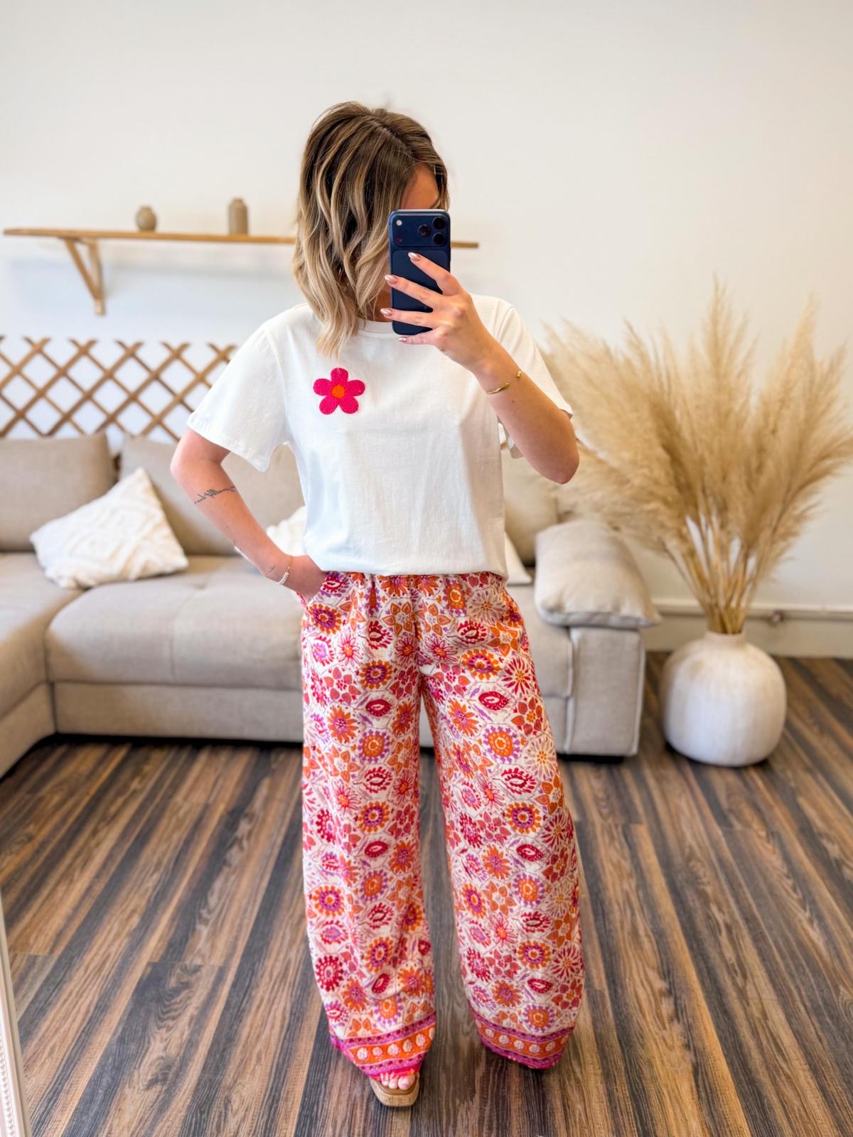 PANTALON A FLEURS